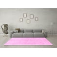 thumbnail image 3 of Ahgly Company Indoor Round Solid Pink Modern Area Rugs, 5' Round, 3 of 4