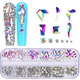thumbnail image 3 of Diamantes de imitación para uñas, cristales, gemas, cuentas de uñas de varios tamaños, para uñas, manualidades, joyería, 3 of 5