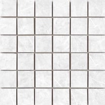 The Tile Life Opera White Porcelain Grid Mosaic Tile Sample - 4 x 4 in. - Matte - 1-Piece - Floor, Wall, Backsplash