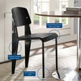 thumbnail image 2 of LexMod Cabin Dining Side Chair, Black, 2 of 5