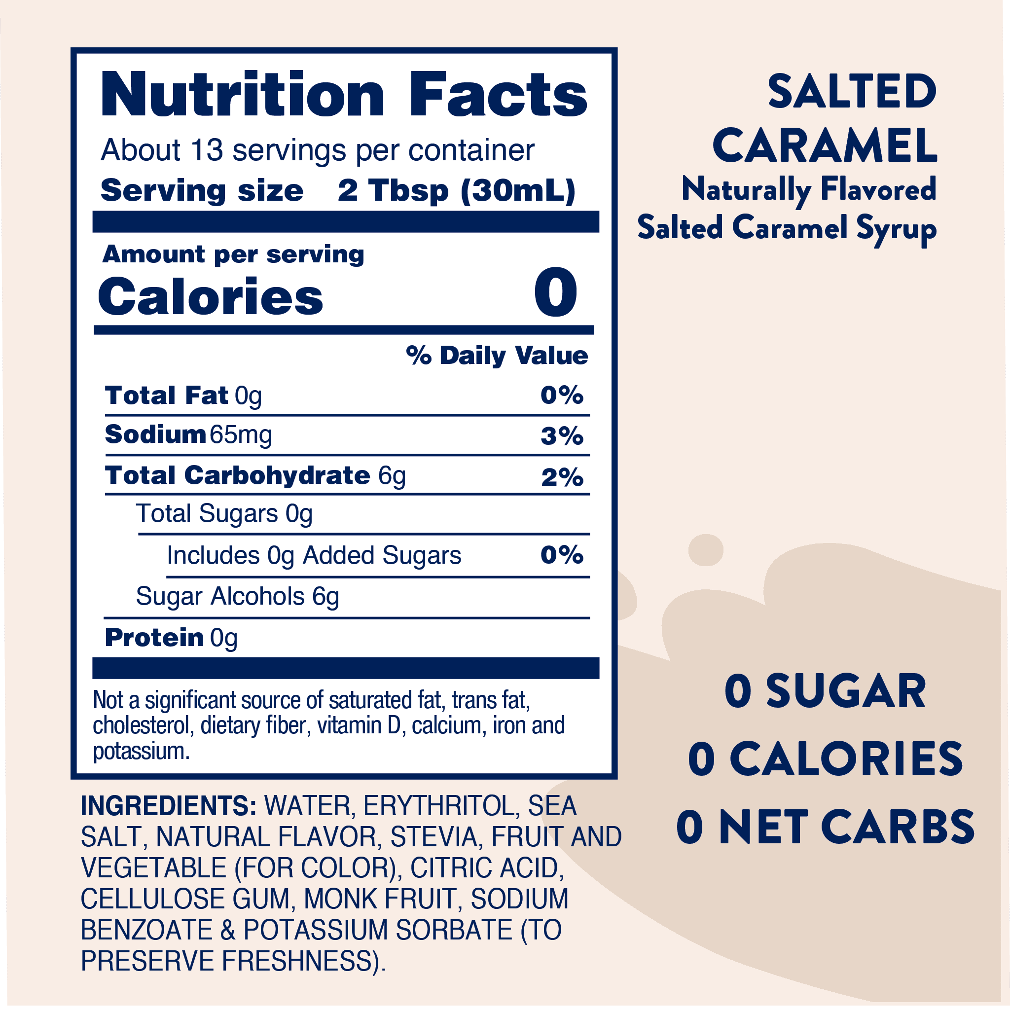 Jordan's Skinny Mixes Naturally Sweetened Salted Caramel Syrup, 375 mL