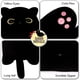 thumbnail image 2 of Almohada SNOWOLF de peluche con forma de gato negro, suave y larga, 70 cm, para niños, 2 of 6