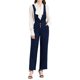 thumbnail image 2 of INSPIRAR CHIC Mono de Mujer Pantalones de Pierna Ancha con Bolsillos Laterales Tirantes Largos Talla M Azul Oscuro, 2 of 6