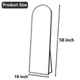 thumbnail image 5 of MAYEERTY 58"x18" Aluminum Arch Shape Full-Length Mirror, Tempered Glass With Stand, Black, 5 of 6