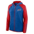 thumbnail image 2 of Women's Fanatics Royal/Red Buffalo Bills Redzone End Around Pass Raglan Full-Zip Hoodie, 2 of 3