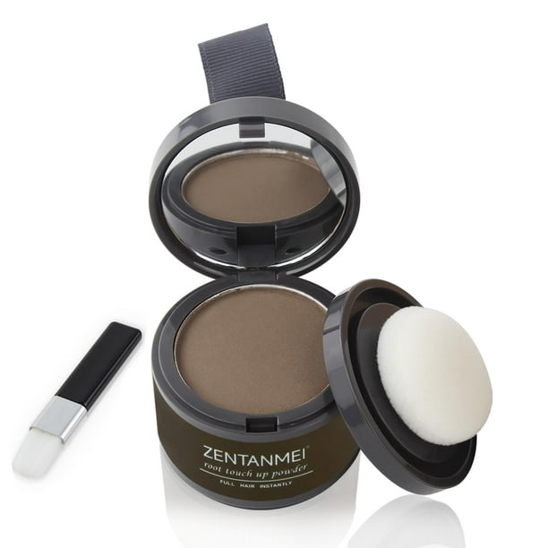 Zentanmei Root Touch Up Hairline Powder para mujeres y hombres Gris Hair Cover Up Hairline Shadow Powder a prueba de sudor y viento 0.14 Oz Root Cover Up Powder para adelgazar el cabello (marrón)