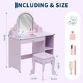 thumbnail image 4 of Juego de Tocador y Maquillaje Infantil con Espejo LED | Amplio Almacenamiento | Seguro y Certificado | Regalo Perfecto para Niñas, 4 of 22