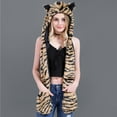 thumbnail image 2 of Aoochasliy Winter Scarves for Women Clearance Male Female Faux Animal Hood Cap Mittens Ears Cartoon Hat Gloves Scarf Pocket, 2 of 6