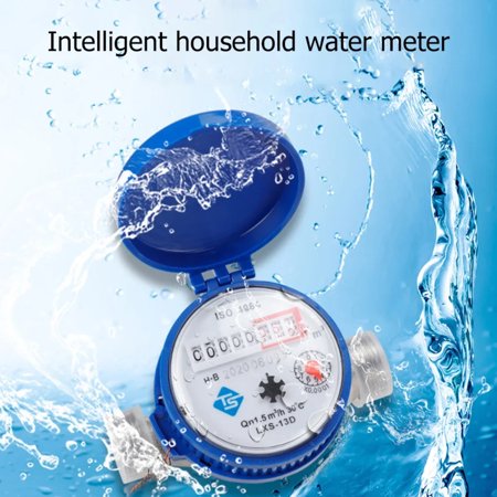 LOPNGLG Cold Smart Water Meter Mechanical Rotary Wing E-Type Precision Digital Display Pointer Counter Water Meter Flow Measuring Tool