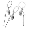 thumbnail image 4 of UPOUART 3Pcs Zinc Alloy Fencing Keychain Silver Sports Theme Accessories for Fencers Enthusiasts 1.4X0.4X0.4in, 4 of 7