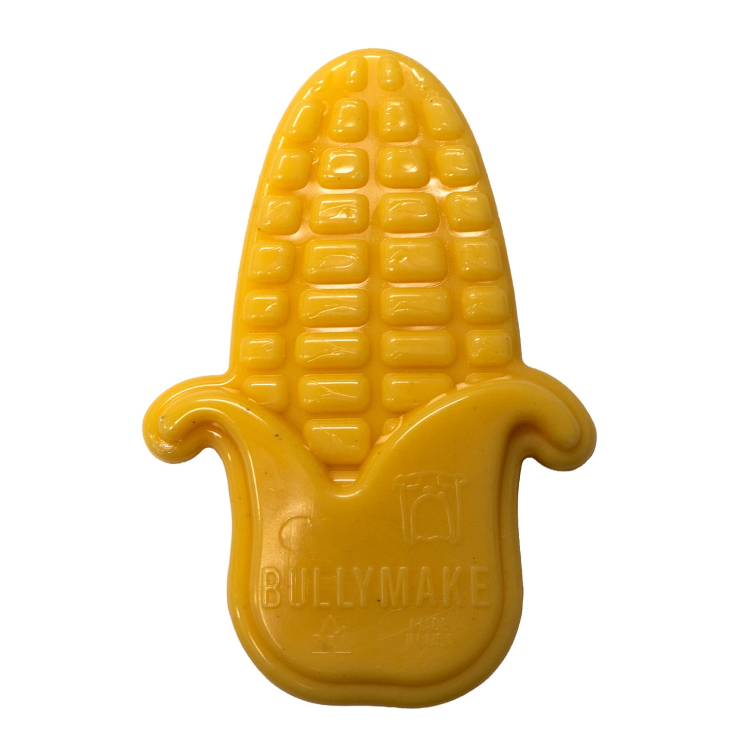 Bullymake Nylon Yellow Corn Cob Dog Toy - Bacon Flavor, Tough Chew