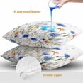 thumbnail image 4 of Throw Pillow Covers 18x18 Inch Set of 2, Spring Floral Waterproof Outdoor Pillow Covers, Elegant Butterfly Summer Botanical Decorative Cushion Pillowcases for Couch, Sofa, Bed, Garden, Patio, 4 of 9
