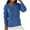 Blue#U, variant on Womens Casual Tops Fall Fashion Long Sleeve Sweaters V Neck Chunky Cable Knit Loose Fit Pullover Blouse Teen Girls Clothes Black S