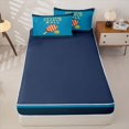thumbnail image 4 of Castle Fairy Sport Pickleball Zipper Full Size Comforter Sets with Fitted Sheet and 2 Pillowcases, Checkered Paddle Pattern Zipper Bedding Set, Blue Red,4pcs,Navy Blue Reversible, 4 of 6