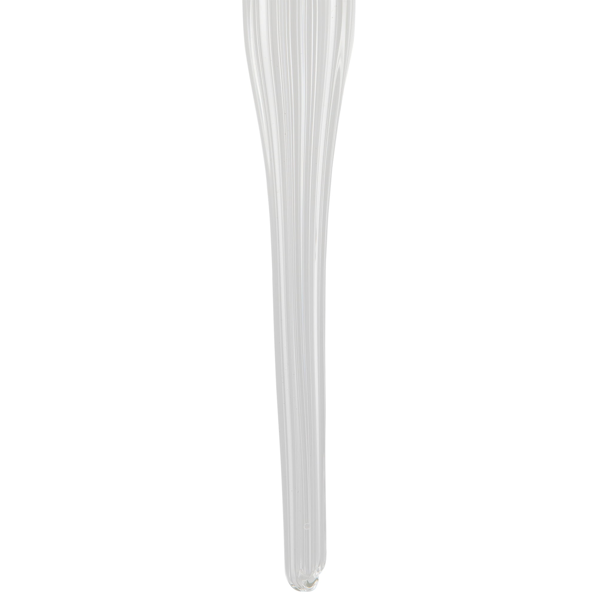 9" Translucent Glass Icicle With Glitter And Beads Christmas Ornament