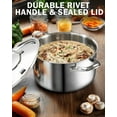 thumbnail image 6 of Cooks Standard Multi-Ply Clad 6 Quart Stock Pot, Stainless Steel Soup Pot with Stainless Lid, Cooking Pot for Pasta, Spaghetti, Stockpot with Even Heating, Induction Cookware, 6 of 7