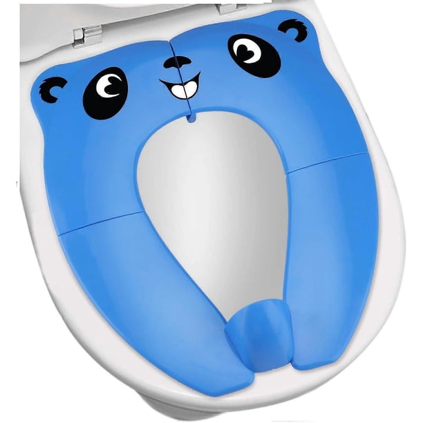 Toilet Seat Reducer for Children - Travel Foldable Toilet Seat Portable Potty Seat for Babies Kids (Blue)