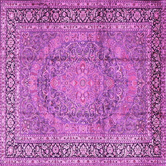 Ahgly Company Indoor Square Persian Pink Traditional Area Rugs, 5' Square