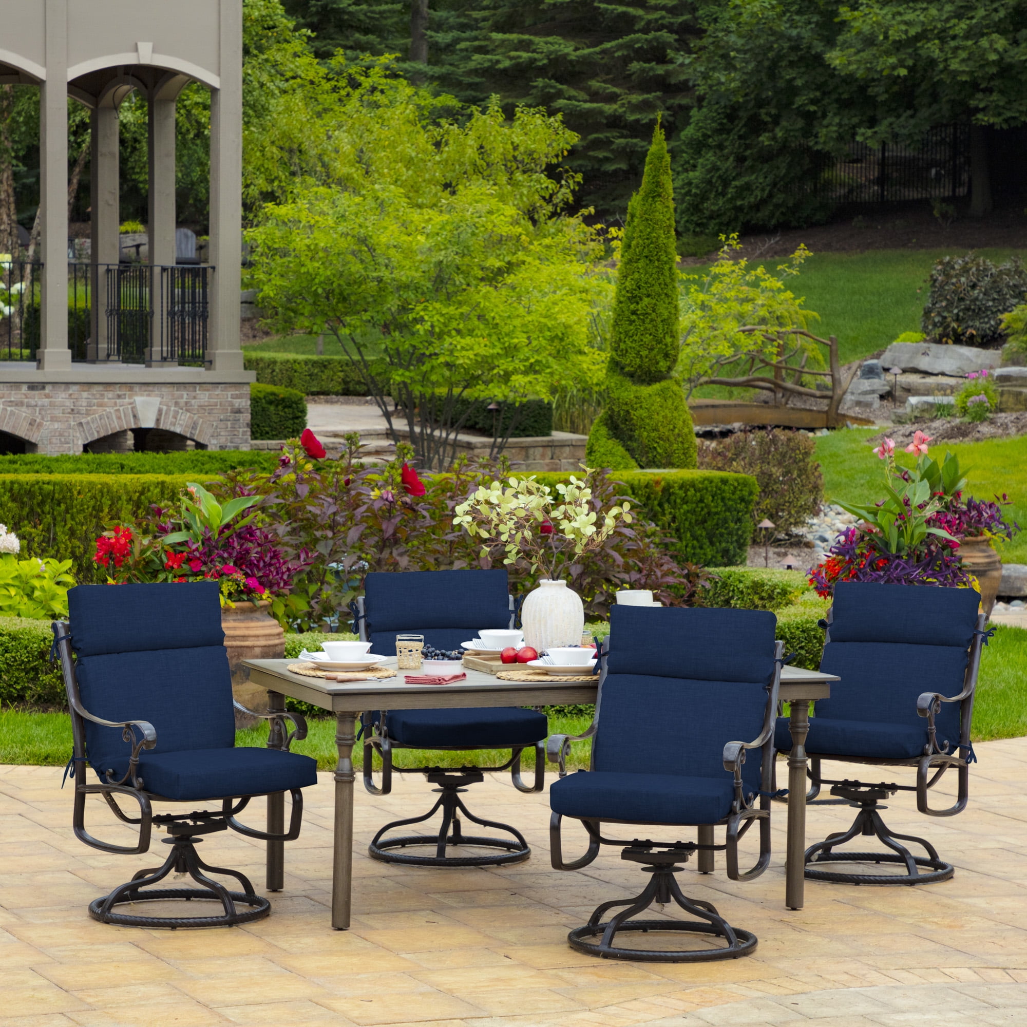 ARDEN Outdoor Chair Cushion 20 x 21, Sapphire Blue Leala