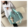 thumbnail image 4 of Green Checkered Luggage Bag Plaid Gym Sport Bags For Travel Duffel Tote Overnight Weekend Purse, 4 of 9