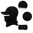thumbnail image 6 of ZUARFY Men Women Winter Knitted Balaclava Beanie Hat with Windproof Visor Thermal Plush Lining Neck Warmer Cycling Ski Face Mask Hooded Cap, 6 of 19