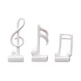 thumbnail image 3 of 3 Pcs Statues de Notes de Musique Modernes Sculpture Symbole Musical Artisanat Figurine en Résine Symbole Musical Ornement pour Maison Étagère Table Blanc, 3 of 7