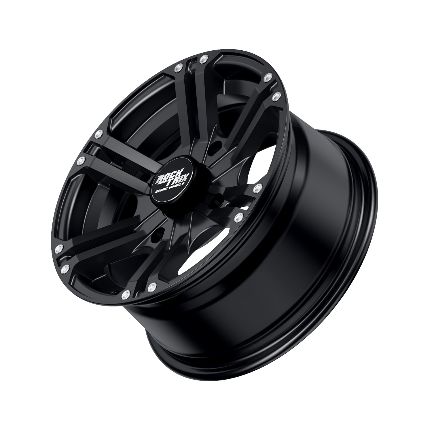 RockTrix RT101 14in ATV Wheel 4x110 Rim, 14x7, 5+2 Offset, For ATV UTV with IRS (Independent Rear Suspension), Compatible with Honda Kawasaki Yamaha S : RockTrix RT104 14in ATV Wheels Rims 14x7 Matte Black