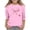 Pink, variant on Girls' Bow Print Valentine's Day T-shirt 3/4 Sleeve Crew Neck Shirt Casual Loose Graphic Tee (3-14 Years)