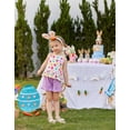 thumbnail image 5 of Arshiner Toddler Girls Summer Outfit Sleeveless Ruffle Top and Elastic Shorts Set Kids Short Set, 5 of 6