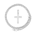 thumbnail image 4 of Charles Raymond Bling-ed Out Rapper Favorites - Ice'd Pendant with Gold Necklace and Fully Bling'd Out Luxurious Gold Watch Set - NW2021 (8976 SLV w/Cross), 4 of 7