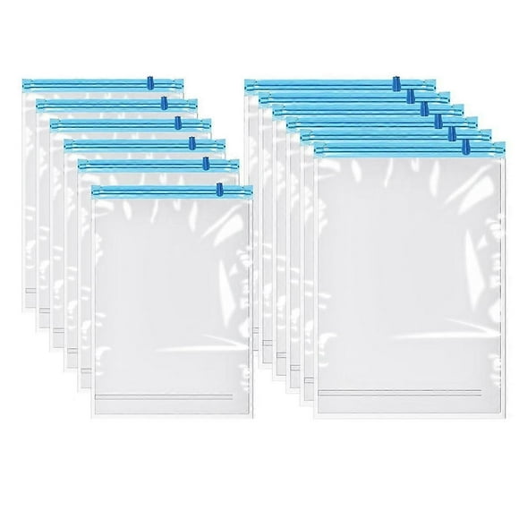 12 Pack Vacuum Compression Bags Travel Storage Bag Household Clothes Compression Bag Travel Air Extraction Vacuum
