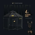 thumbnail image 3 of PET GAZEBO INDOOR AND OUTDOOR OCTAGONAL DOG KENNEL WITH POLYESTER COVER AND SIDE SUNSHADE, 4FT, 3 of 9