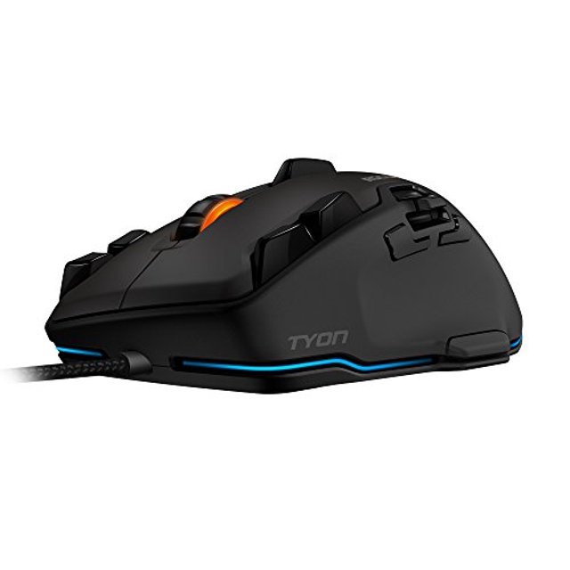 ROCCAT Tyon R3 Programmable Souris de Jeu USB Laser avec Contrôle de Suivi, Pagaie de Pouce Personnalisable et Interrupteur à Ailettes, Onbo