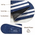 thumbnail image 6 of Navy Blue Striped Round Area Rug 3 FT, Small Kitchen Bathroom Mat, Modern Art Farmhouse Stripes Washable Indoor Outdoor Throw Runner Carpet Non-Shedding Doormat for Table Shower Sofa Entryway, 6 of 8