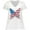 AA-White, variant on Inktastic Patriotic Butterfly Women's Plus Size V-Neck T-Shirt