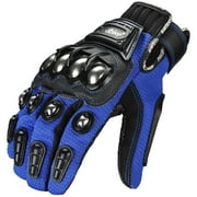 ILM Alloy Steel Knuckle Motorcycle Motorbike Powersports Racing Tactical Paintball Gloves for Unisex Black