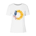thumbnail image 4 of Vetsdori Short Sleeve Shirts for Women July 4th American Pullover Red White and Blue Graphic Summer Casual , Red White and Blue Independence Day Juniors Tops Crew Neck, 4 of 4