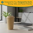 thumbnail image 2 of ECO SOUL 100 Pack 16 oz Disposable Coffee Cups with Lids Eco-Friendly, Biodegradable, Compostable, Leak-free & Sturdy To Go Hot D, 2 of 9