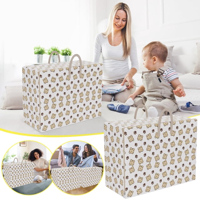 XWSHYW Contenedores de Almacenamiento Bolsa de Almacenamiento de Colchas de Gran Capacidad Engrosada, Caja de Almacenamiento de Ropa para El Hogar y Bolsa de Embalaje para Mudanzas
