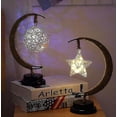 thumbnail image 2 of Lámpara decorativa de hierro forjado con cuerda de cáñamo, tipo batería, color cálido, luz nocturna, 2 of 2