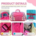 thumbnail image 3 of Women's Vibrant Color-Block Travel Duffle Bag with Expandable Bottom, Weekend Overnight Gym Tote for Yoga, Short Trips, Camping & Daily Commute, Adjustable Shoulder Strap, Pink, 3 of 11