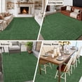thumbnail image 5 of 6'x9' Area Rugs, Dark Green Burlap Texture Indoor Outdoor Area Rug for Living Room Bedroom, Farmhouse Vintage Green Washable Bathroom Rugs Kitchen Floor Carpet Mats Home Decor Aesthetic, 5 of 8