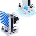 thumbnail image 1 of Station de Charge avec Support de Refroidissement pour Manettes PS VR2 / Station de Charge PS5 avec Ventilateur de Refroidissement, Support pour Casque et Support de Rangement pour Accessoires PS5 VR2, 1 of 7