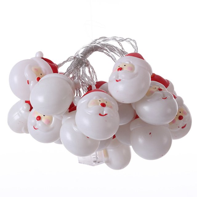 Guirnaldas de luces navideñas Ninevi, decoración navideña de Papá Noel con 10 LED, dormitorio y decoración interior y exterior, adornos colgantes Zhivalor CYLOTTO-0256