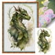 thumbnail image 1 of Kit Punto Cruz Con Dragón Impreso Hilo Algodón Ecológico Bordado 11CT 50x70cm, 1 of 9