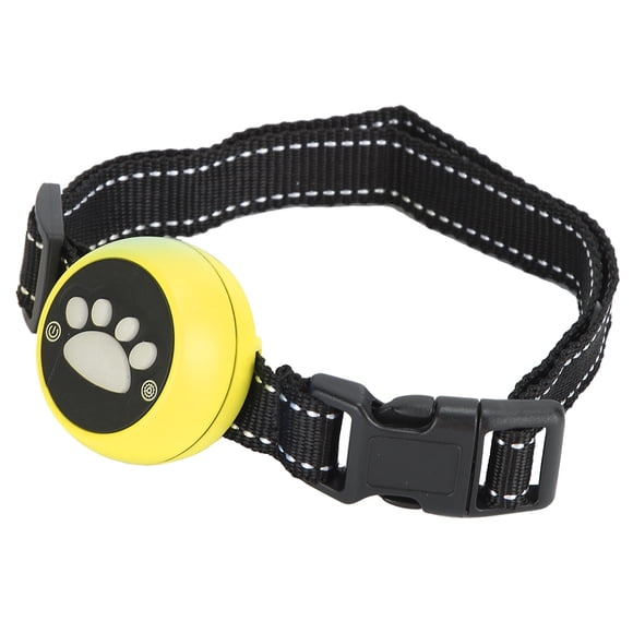 Collar de entrenamiento inteligente antiladridos para perros, recargable, resistente al agua, para dejar de ladrar, amarillo limón