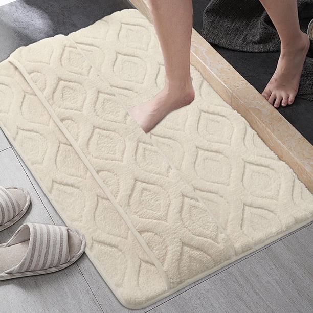 Alfombrilla Exfoliante para Pies con Respaldo Envolvente | Alfombra de Baño Gruesa, Suave, Antideslizante y Absorbente de Agua de Poliéster | Lavable, 50X80Cm para Ducha, Tocador y Baño Infantil