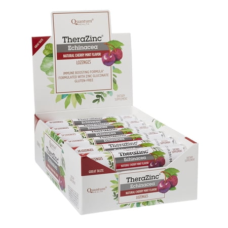 (Pack Of 12) Quantum Lozenges Zinc Echinacea Cherry 14 Pieces