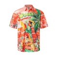 thumbnail image 5 of Camisas hawaianas de verano para hombre, divertidas, con estampado de pájaros, informal, con botones, para playa, manga corta, 5 of 5