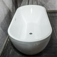 thumbnail image 7 of Clovis 60x28.74" High Gloss Modern Acrylic Plastic Freestanding Bathtub in White, 7 of 7